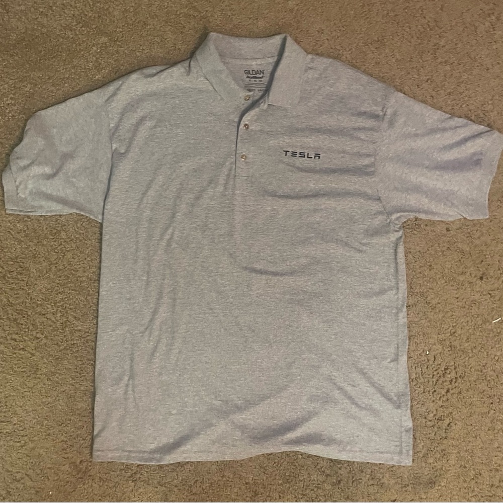 Tesla Gray Polo Shirt